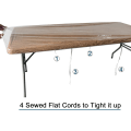 Miniatyrbillede 2 af 5: Klar rektangulær vinyldug - Elastisk dug i kraftig kvalitet med elastisk kant - Beskytter dit bord - (4 fod - 24x48 tommer rektangel)