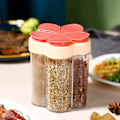 Miniatyrbilde 3 av 4: Fem i én krydderflaske med etikett forseglet bevis flip lokk krydderkrukke kjøkken krydderkrukke grill krydderkrukke (D, One Size)