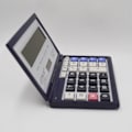 Miniatyrbillede 2 af 4: 12 Cifret Stor Display Basic Lommeregner Mini Håndholdt Foldbar Lommeregner Sol Aaa Batteri Dobbelt Strøm