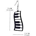 Miniatyrbillede 3 af 4: Heyone Sorte Klaver Øreringe til Kvinder Piger Unikke Sjove Musik Grand Klaverer Keyboard Symfoni Akryl Dangle Drop Øreringe Smykker