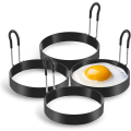 Miniatyrbild 1 av 5: Äggringar, 4-pack rostfria stål äggkokningsringar, pannkaksform för stekning av ägg och omelett