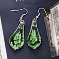 Miniatyrbild 5 av 5: Handgjorda vattenfallformade spiralformade lampwork-modeglaspärlhängeörhängen