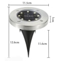 Miniatyrbillede 4 af 5: Udendørs solcellelampe, 8 LED-projektør solcellelampe vandtæt have græsplæne sti have terrasse have græsplæne koldt hvid dekorativ