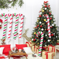 Miniatyrbilde 5 av 5: 6 stk 87CM oppblåsbare sukkertøystokker juledekorasjoner, store Grinch juledekorasjoner utendørs inngangsdør sukkertøystokker juletredekorasjoner