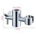 Miniatyrbillede 3 af 5: Justerbar brusehovedholder til skydebar, universel 24-25MM skinnehovedbeslag til skydebarsskyderklemme