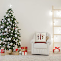 Miniatyrbilde 3 av 5: Juleputetrekk 45x45cm, 4-pak juledekorative sofa i bomull og lin Jule-God jul-dekorasjon