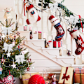 Miniatyrbillede 4 af 5: 5 stk. glitter julebuer, små julebuer, glitterbuer til julekranse, guirlander, trædekorationer, hvid