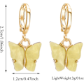 Miniatyrbilde 2 av 5: Heyone Glitrende Sjarmerende Chic Sommerfugl Dangle Øredobber Delikat Akryl Fargerike Dyr Drop Hoop Øredobber for Kvinner Jenter Smykker Gave