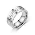 Miniatyrbilde 1 av 3: Roterbar ring i rustfritt stål for menn silver