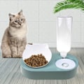Miniatyrbillede 5 af 5: Anti-opkastningsskål til kattevanddispenser Tørfoder til katte- og hundeautomatiske foderautomater og drikkeautomater til katte- og hundelegetøj Grøn