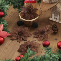 Miniatyrbild 5 av 5: Heyone 10 st glänsande julstjärnor i glitter, julgransprydnader, glittrande julstjärnebuskar, juldekorationer