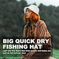 Miniatyrbilde 4 av 4: Solhatter for menn og kvinner, fiskehatter med hakestropper, vanntette bøttehatter, hurtigtørkende, fiskehatter med bred brem, sammenleggbare Khaki （60-65CM）