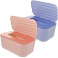 Miniatyrbillede 1 af 5: 2 stk. Æske Pp Desktop Tissue Box Desktop Vægmonteret Dobbelt Formål Vådservietter Box Med Låg Rejse Vådservietter Box Firkant Tissue Box Plastikbeholder