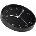 Miniatyrbild 3 av 5: Svart väggklocka, 12'' modern minimalistisk tyst klocka, batteridriven icke-tickande kvartsrörelse, lätt att se