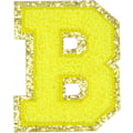Miniatyrbillede 3 af 5: Bogstav Patches til Tøj, Engelsk Bogstav A-Z Stryg På Reparation Patches Alfabet Sy Appliques Tøj Badges（Gul A-Z）A-ZGul