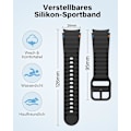 Miniatyrbild 4 av 8: SimpleThings Sport Silikonarmband utan mellanrum för Samsung Galaxy Watch 7/6/5/4 Midnight Blue Watch7/FE/6/5/5Pro/4