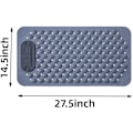 Miniatyrbillede 2 af 5: Bademåtte skridsikker gummibademåtte med drænhuller sugekopper, hurtig dræn nem rengøring, fodmassage, bademåtte, maskinvaskbar 27,5×14,5in