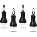 Miniatyrbillede 1 af 4: 4 stk. LED teltlampe camping lanterne lampe camping teltlys nødblus vandtæt bærbar pære (sort)