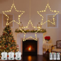 Miniatyrbild 1 av 5: Fönsterlampor 3-pack Jul Fönsterstjärnljus med Timer Batteridriven Juldekoration 8 Belysningslägen med 3 Fjärrkontroller