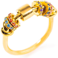 Miniatyrbillede 1 af 5: Fidget Ringe til Kvinder, Angst Ring til Kvinder, Guldbelagt Spinner Ring Angst Spinning Stresslindrende Ring til Kvinder