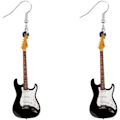 Miniatyrbild 1 av 5: Akryl söta musik bas elgitarr örhängen berlocker instrument drop dingla smycken gåvor för kvinnor tonåringar flickor