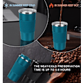 Miniatyrbillede 3 af 5: Kaffe Krus 17oz - Isoleret Kaffe Rejsekrus Spildsikkert med Lækagesikkert Låg Vakuum Rustfrit Stål Termos Kaffe Kander