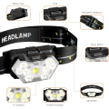 Miniatyrbilde 2 av 5: Hodelykt, kraftig LED 2000 lumen 6 lysmoduser 45° justerbar, LED-lommelykt for fiske, camping, lesing, fotturer, sykling, løping