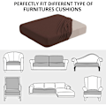 Miniatyrbillede 5 af 5: Vandtæt Sofa Pudebetræk Jacquard Høj Elastisk Stof Møbelbeskytter til Stue, Vaskbart Sofa Betræk 1 Sæde (Polstring, Chokolade Farve)