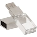 Miniatyrbillede 1 af 4: 16 GB helt ny krystalklar rektangulær ægte USB 3.0 flashdrev sølv