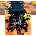 Miniatyrbillede 1 af 5: Efterårsbordløber, 1 stk. Hello Fall bordløbere 72 tommer lang efterårsgræskar bordløber 13x72 tommer efterårsbordløber Thanksgiving bord