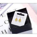 Miniatyrbillede 5 af 5: Heyone Tiny Sweet Yellow Lemon Charm Dangle Threader Drop Øreringe