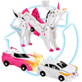 Miniatyrbild 3 av 4: Transformer Robot, Toddler Transformer Action Figurine Robot Vehicle Set, 2 Piece Kids Transformer Car Robot with Durable Connector, Auto Car Toys