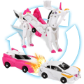 Miniatyrbillede 3 af 4: Transformer Robot, Toddler Transformer Action Figurine Robot Vehicle Set, 2 Piece Kids Transformer Car Robot med holdbar forbindelse, Auto Car Toys