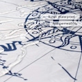Miniatyrbild 3 av 5: Blå Nautisk Bläckfisk Duschdraperi Set, Roliga Hav Kraken Duschdraperier för Badrum, Strand Kust Piratkarta Dekor Polyestertyg-72\" x 72\"