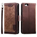 Miniatyrbild 1 av 5: För iPhone 16e Fodral RFID-blockerande Plånboksställ Läder Telefonskal Multicolor Brown