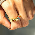 Miniatyrbillede 2 af 5: Fidget Ringe til Kvinder, Angst Ring til Kvinder, Guldbelagt Spinner Ring Angst Spinning Stresslindrende Ring til Kvinder