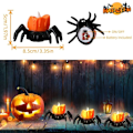 Miniatyrbilde 4 av 5: 12-pakning edderkoppflammeløse stearinlys, Halloween edderkopp stearinlyslys, batteridrevne Halloween gresskarlys LED telys