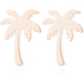 Miniatyrbillede 1 af 4: Heyone Rustfrit Stål Tiny Strand Palme Stud Øreringe Sommerferie Smykker