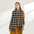 Miniatyrbillede 2 af 5: Dame Vinterhalstørklæde Cashmere Feel Pashmina Sjal Wraps Bløde Varme Tæppe Halstørklæder til Kvinder BX11