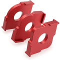Miniatyrbillede 1 af 5: Sæt med 3 Radius Jig Router Skabeloner, Aluminiumlegering Routing Afrundede Hjørner Router Bit Skabeloner til Træbearbejdning Routing, R10 R15 R20 R25 R30 R35