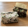 Miniatyrbillede 3 af 3: Dekorativ jacquard-mønstret servietholder til bordplader, toiletbord, soveværelseskommode, natborde - 2 stk. (kaffe, 18 x 9 x 9 cm)