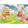 Pikkukuva 1 / 5: 7x5ft Lollipop Candyland Tausta Makeat Sarjakuva Sateenkaari Juhlatarvikkeet Tytöille 1. Ensimmäisen Syntymäpäivän Koriste Cupcake Jäätelö