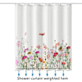 Miniatyrbillede 3 af 5: Blomsterbruseforhæng, Gesar Blomsterbruseforhæng -72 \"B x 72\" L, med 12 kroge, Hemsvejret badekar bruseforhæng