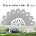 90 stk kniver Blader til Husqvarna Automower Gardena Sølv sølv silver