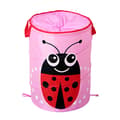 Foldable Fabric Laundry Basket with Handles Cute Ladybug Storage Organizer for Kids Home Pink 43.5 x 34 cm Ladybug Ladybug