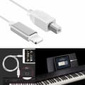 Miniatyrbillede 2 af 4: Lightning til Type-B MIDI Keyboard Konverter USB 2.0 Kabel til iPhone 7 8 X iPad