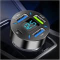Billaddare 66W Snabbladdning USB PD QC3.0 med Voltmeter LED för iPhone Samsung iPad