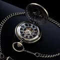 Pikkukuva 5 / 5: Vintage Unik Ihålig Mekanisk Steampunk Taskukello Ketjulla