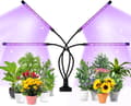 LED-växtbelysning för suckulenter och blommor med USB-klämma och timer