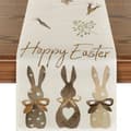 Miniatyrbild 2 av 5: Easter Table Runner Easter Bunny and Carrot Printed Tablecloth, Rustic Style Linen Table Runner for Spring Easter Decorations (B, One Size)